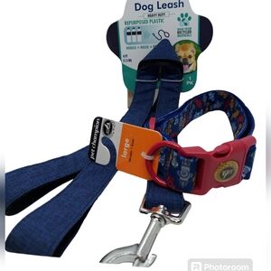 Pet Champion Dog Collar & Paws First Dog Leash Both NWT